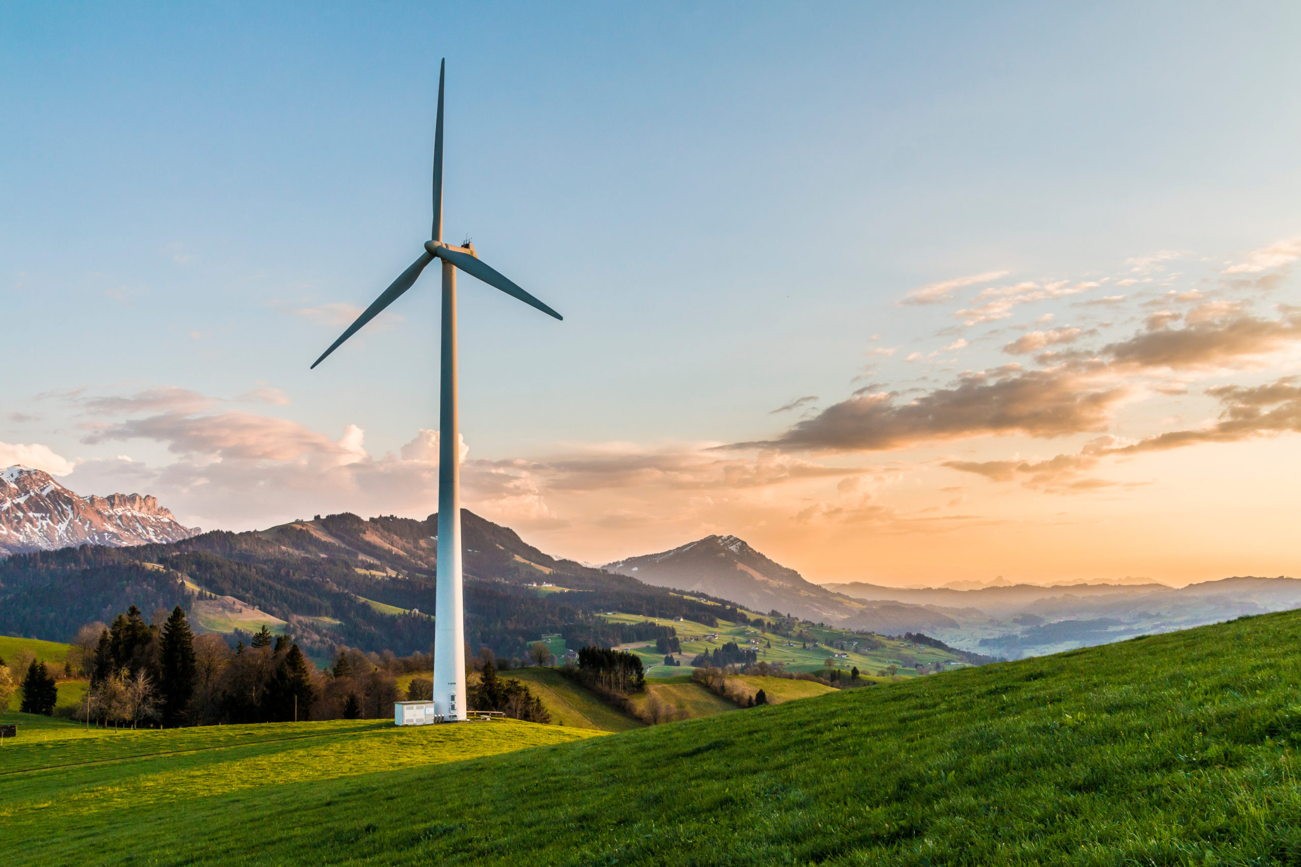 Windkraftanlage Entlebuch / Bern / Schweiz / Windpark